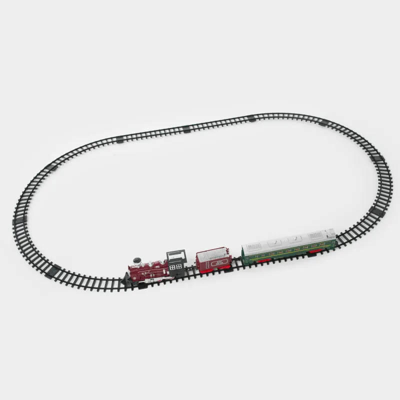 Железная дорога игрушечная, S, музыкальная, с подсветкой, пластик, Поезд, Game rail, image-1