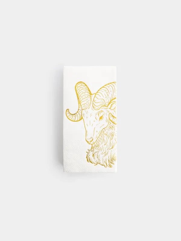 Салфетки бумажные, 33х33 см, 20 шт, Золотистый козел, Goat gold, image-0