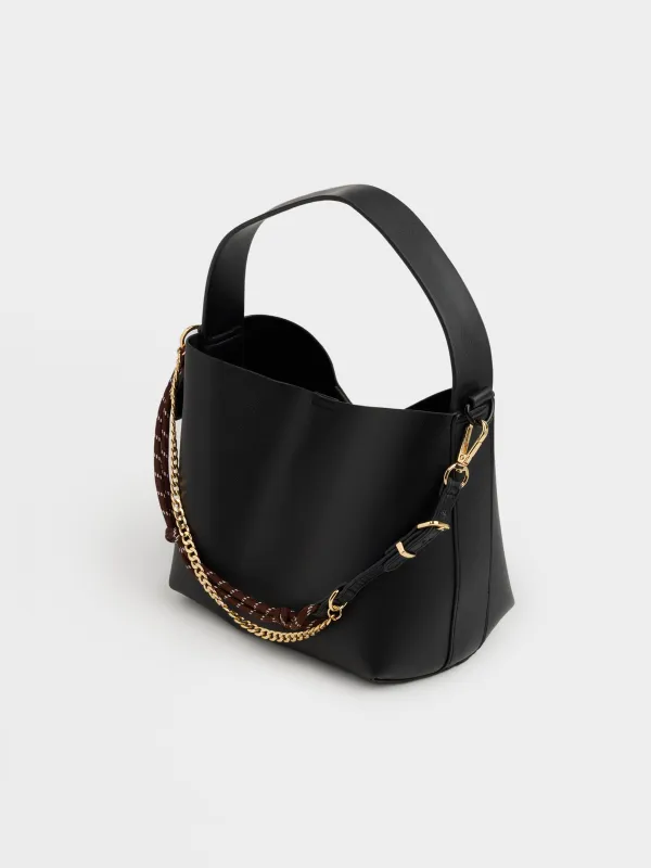 Брелок, 35 см, металл/полиуретан/полиэстер, коричнево-черный, Knot, image-3