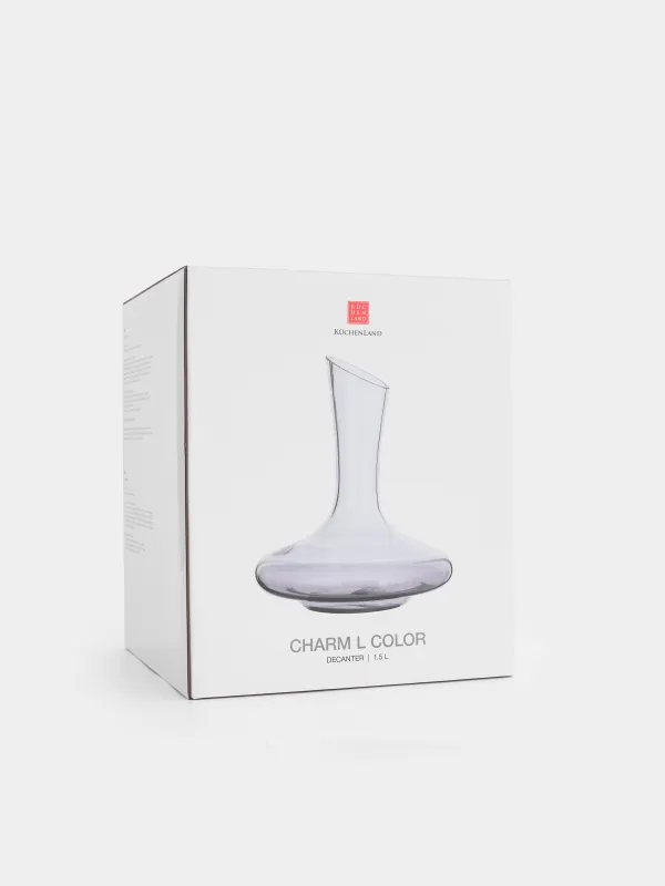 Декантер, 1,5 л, кристальное стекло, серый, Charm L Color, image-5
