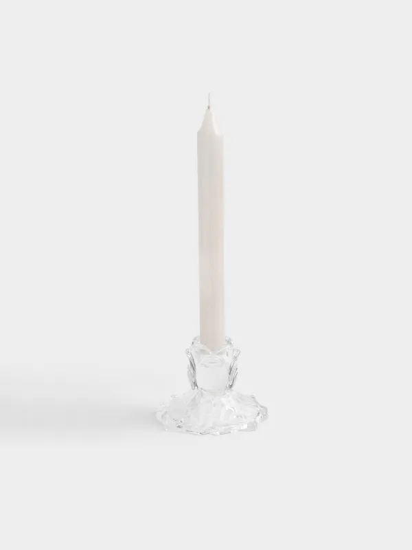 Подсвечник, 9x7 см, для тонкой свечи, стекло Р, Цветок, Fleur, image-4