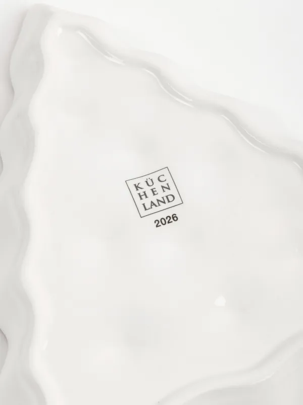 Блюдо, 20х19 см, керамика D, Лошадка с елкой, Christmas tree, image-6