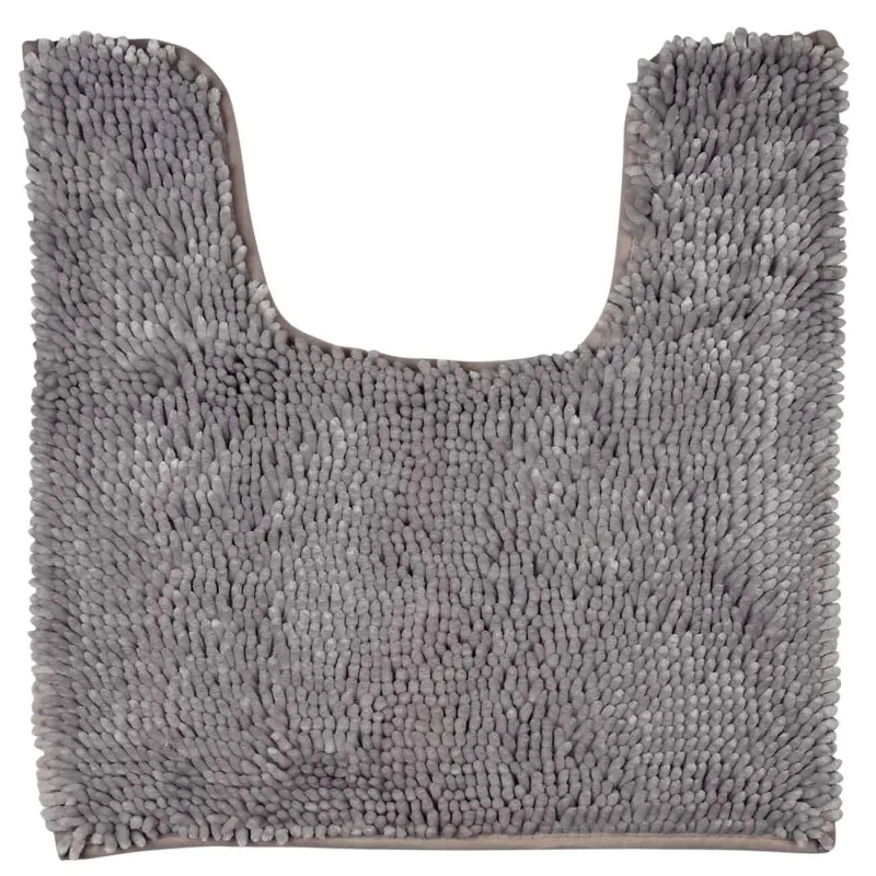 Коврик для ванной комнаты, 50x80/50x50 см, 2 шт, противоскользящий, полиэстер, серый, Fluffy, image-2