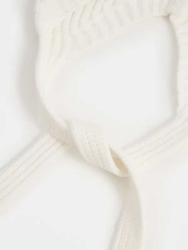 Шапка вязаная с завязками Knitting, image-4