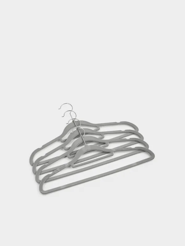 Вешалка-плечики, 41 см, 4 шт, с петлей для галстуков/поясов, Household, image-1