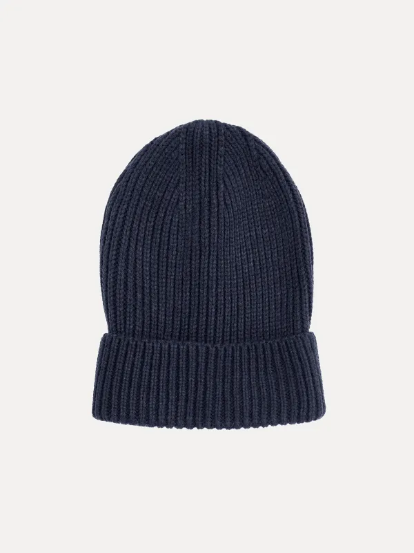Шапка женская, 57 см, единый размер, акрил, темно-синяя, Knitting, image-0