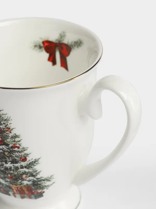 Кружка, 280 мл, 2 шт, Елка с подарками/Колокольчики с бантом, Christmas miracle classic, image-2