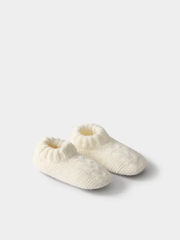 Тапочки-носки женские, шенилл/шерпа, Knitted soft, image-3