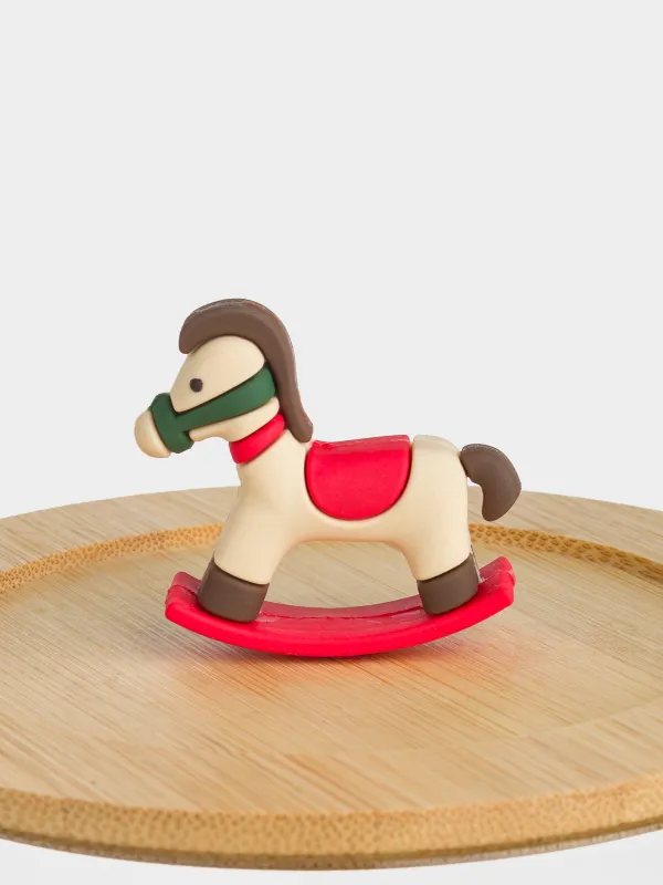 Кружка, 380 мл, стекло Б/бамбук, на подставке, Лошадка, Shape, image-3