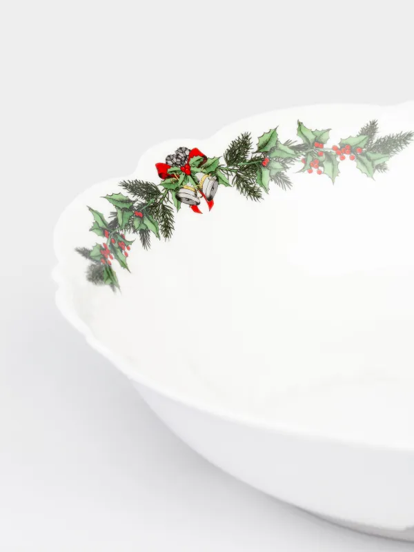 Салатник, 23х6 см, фарфор N, белый, Дом в лесу, Forest house, image-3