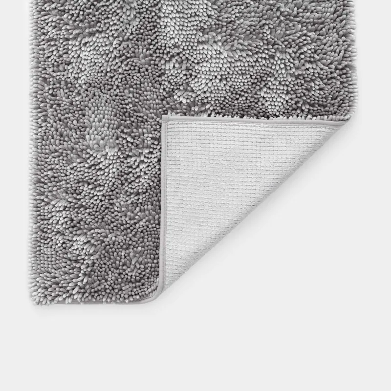 Коврик, 65х100 см, противоскользящий, полиэстер, серый, Fluff, image-4