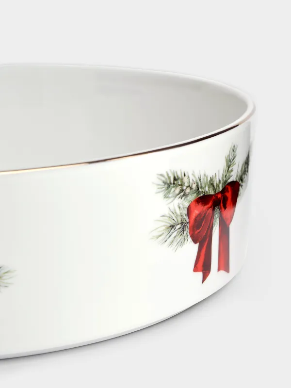 Блюдо, 24х6 см, с бортами, Елка с подарками, Christmas miracle classic, image-4