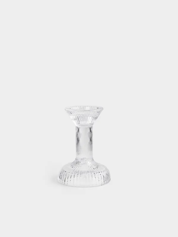 Подсвечник, 12 см, для одной свечи, на ножке, стекло, Ribedic, image-0