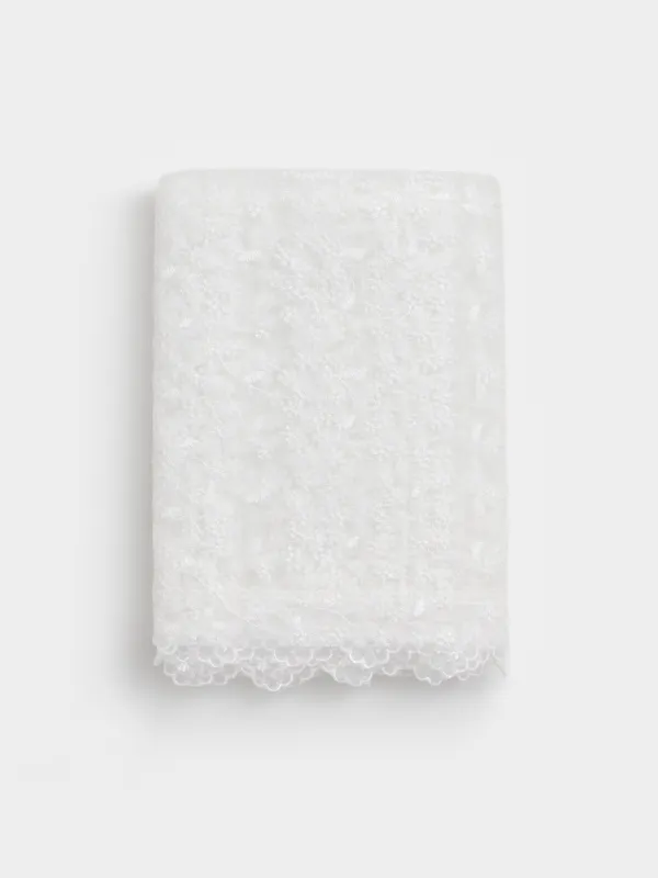 Скатерть, 170х250 см, с кружевом, Ажурные цветы, Lace flowers, image-12