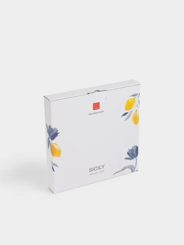 Тарелка закусочная, 20 см, фарфор F, белая, Цветок, Sicily, image-7