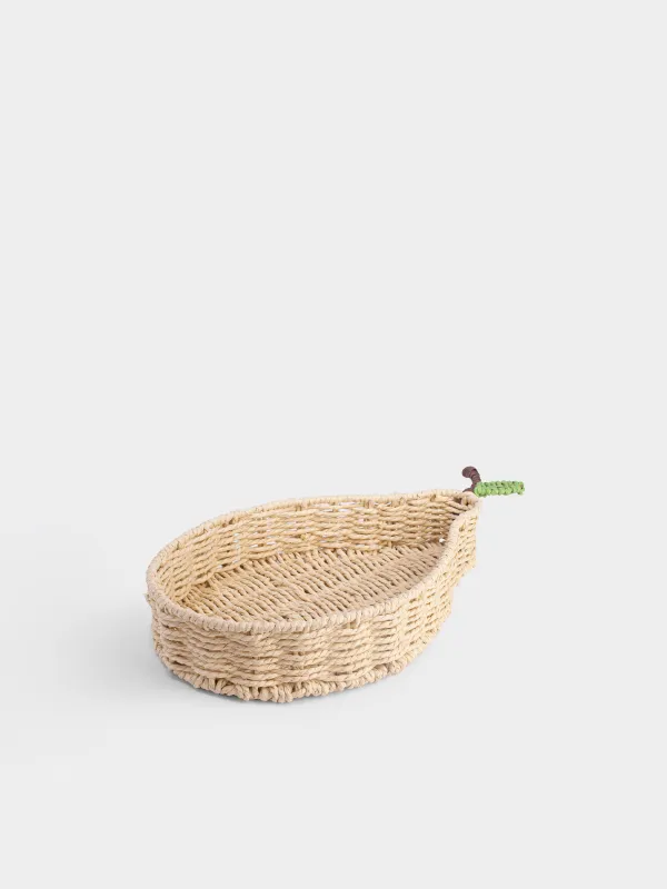 Корзина для хранения, 41х20 см, плетеная, целлюлоза, Груша, Braided, image-1