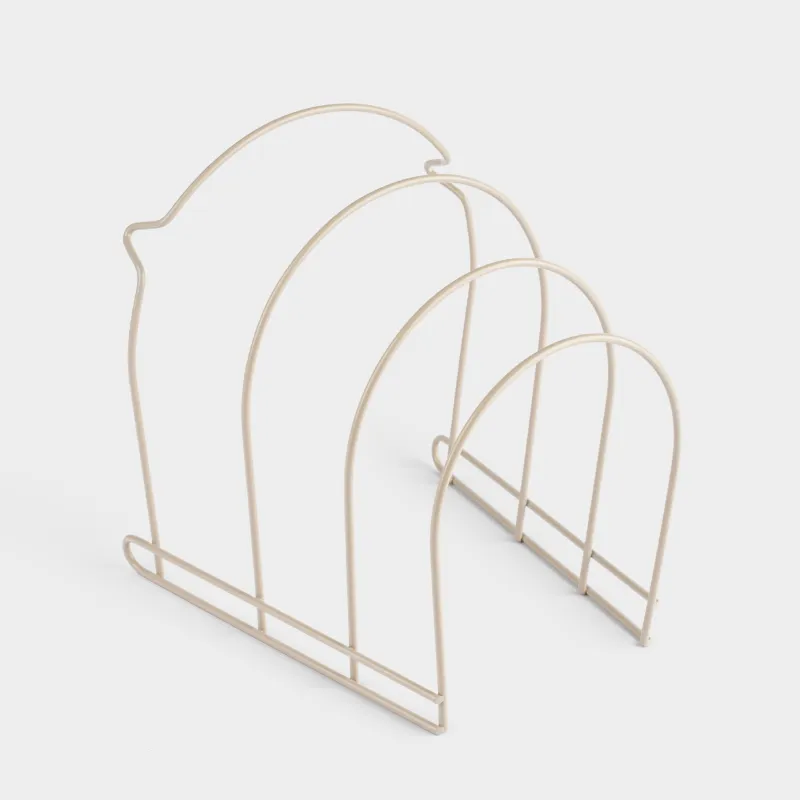 Подставка-органайзер для сковородок и крышек, 24х26 см, 3 отд, металл, бежевая, Beige style