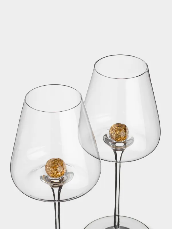 Бокал для красного вина, 2 шт, Янтарный шар, Sorento globular, image-3