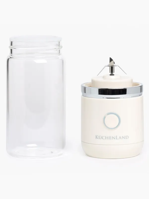 Блендер персональный, 380 мл, 67 Вт, портативный, заряжаемый, стекло/пластик, бежевый, Handy, image-1