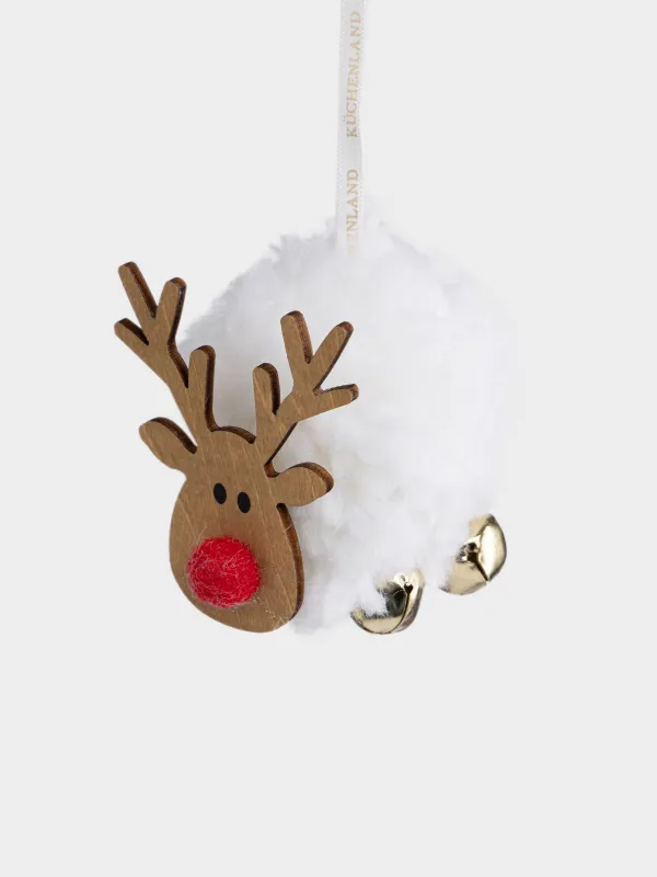 Игрушка елочная, 7х9 см, Олень, Figure Christmas fuzz, image-1