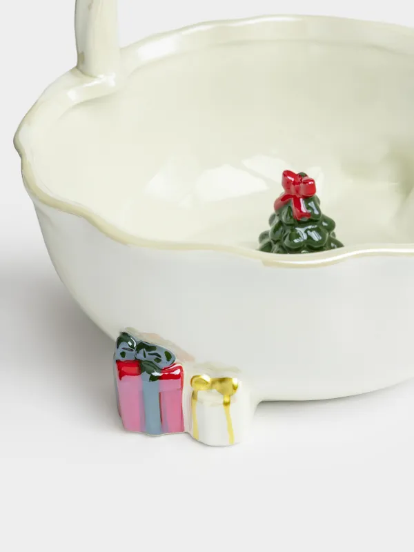 Конфетница, 20х21 см, с перламутром, Ель, Christmas traditions, image-4