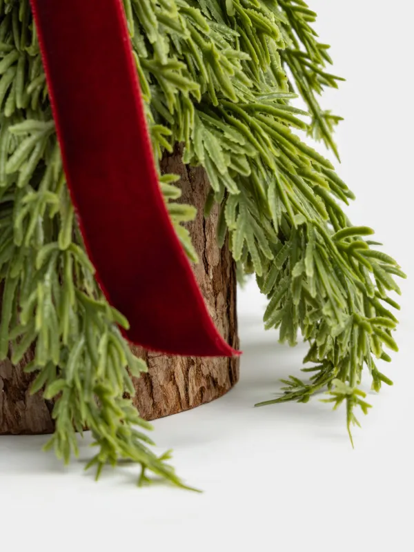 Ель искусственная, 37 см, Ель с бантом и колокольчиками, Conifer curved, image-1