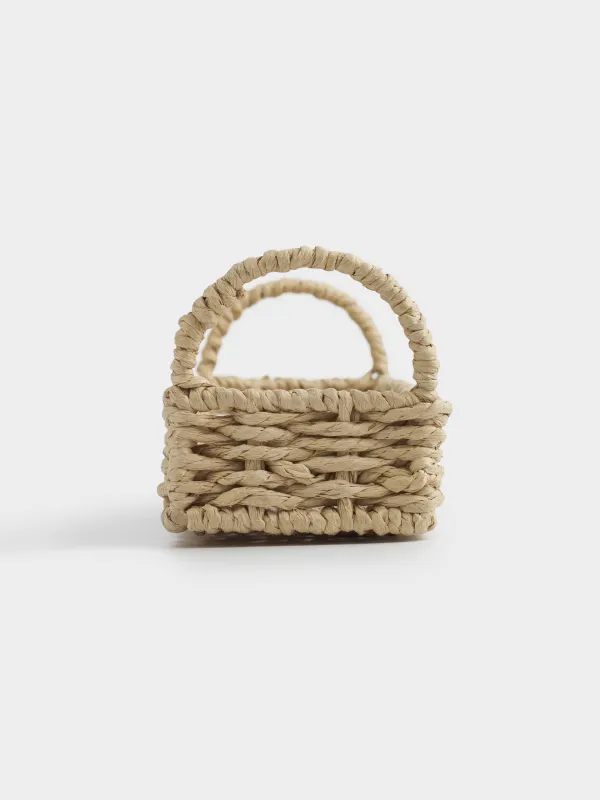 Корзина для хранения яиц, 35х8 см, плетеная, с ручками, целлюлоза, прямоугольная, Braided, image-4