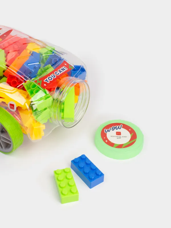 Конструктор, 41х21 см, пластик, Машинка с кубиками, Hobby kids, image-3