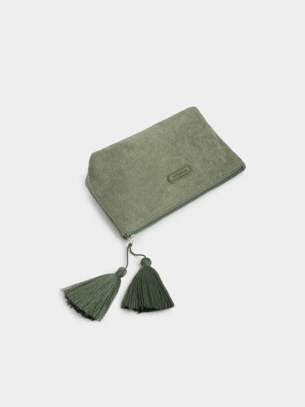 Косметичка, 28х15 см, с кисточками, Terry cloth, image-2