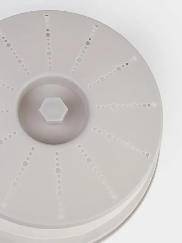 Крышка для микроволновой печи, 27 см, складная, пластик, молочная, Galori, image-1