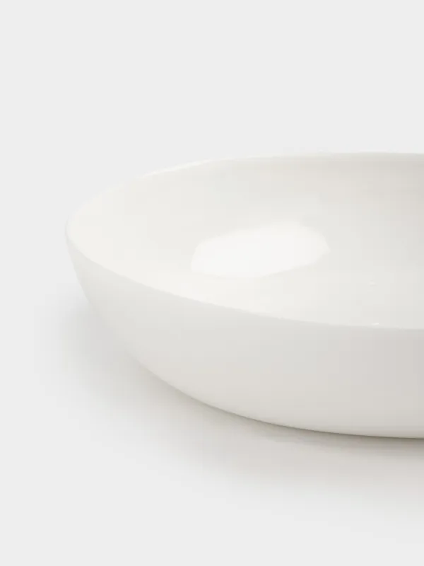 Тарелка суповая, 21х17х4 см, 700 мл, фарфор P, белая, Лепесток, Blomblad, image-3