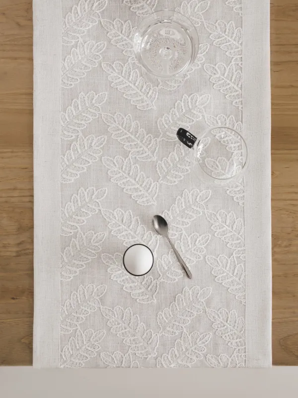 Дорожка настольная, 40х160 см, полиэстер, молочная, Листья, Fall foliage, image-4