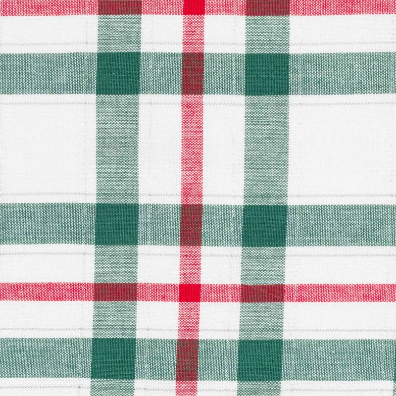 Полотенце кухонное, 40х60 см, 3 шт, хлопок, зеленое/молочное, Олень/Клетка, Woodland story, image-6