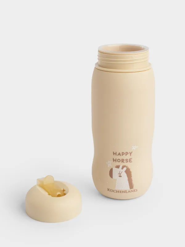 Бутылка-поильник, 450 мл, с ремешком, Лошадка, Kiddy, image-8