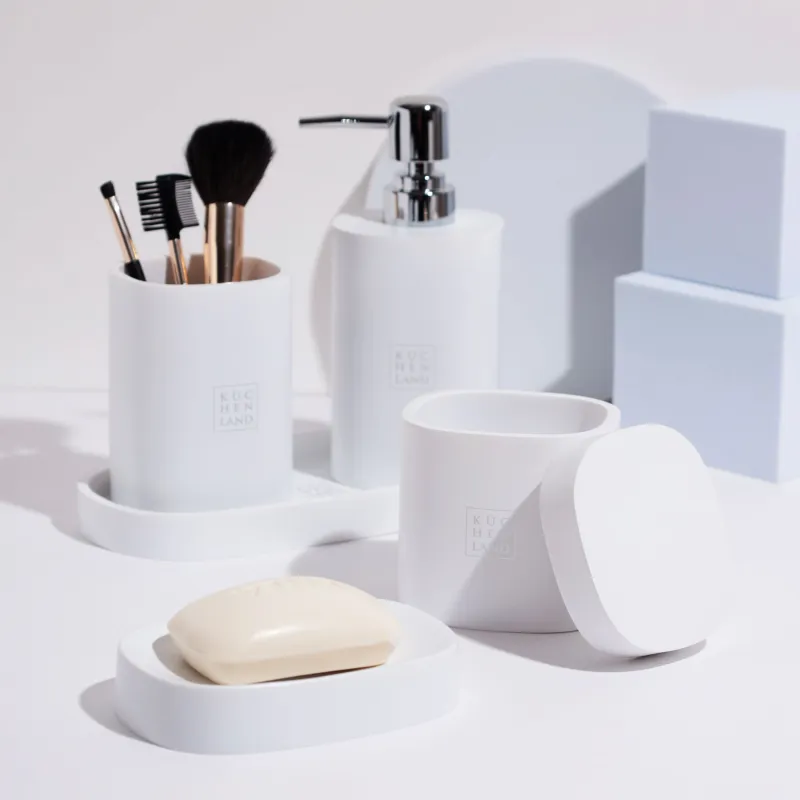 Мыльница, 13х9 см, полирезин, овальная, белая, Vesta, image-3