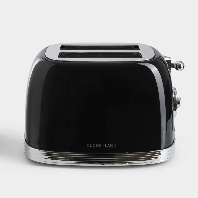 Тостер электрический, 685-815 Вт, 6 режимов, металл/пластик, черный, Vintage kitchen