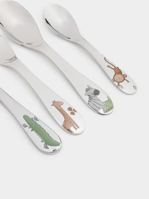 Столовые приборы, детские, 1 перс, 4 пр, сталь, Сафари, Jungle, image-3