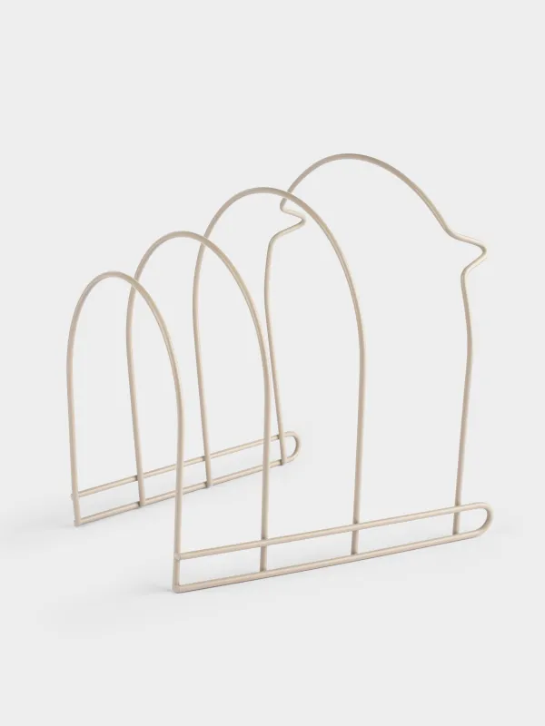 Подставка-органайзер для сковородок и крышек, 24х26 см, 3 отд, металл, бежевая, Beige style, image-1