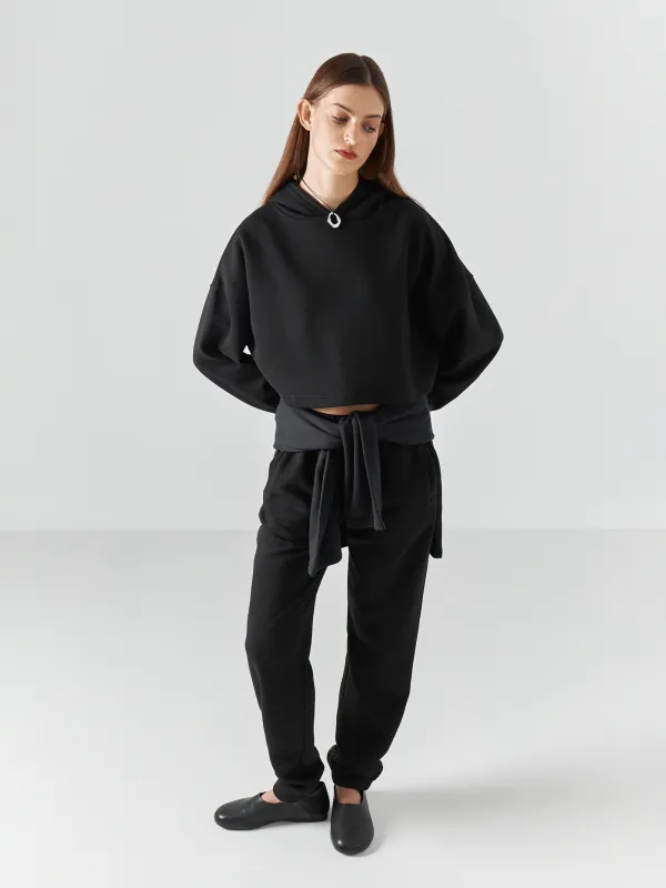 Худи женское, хлопок/полиэстер, черное, Fidelma, image-0