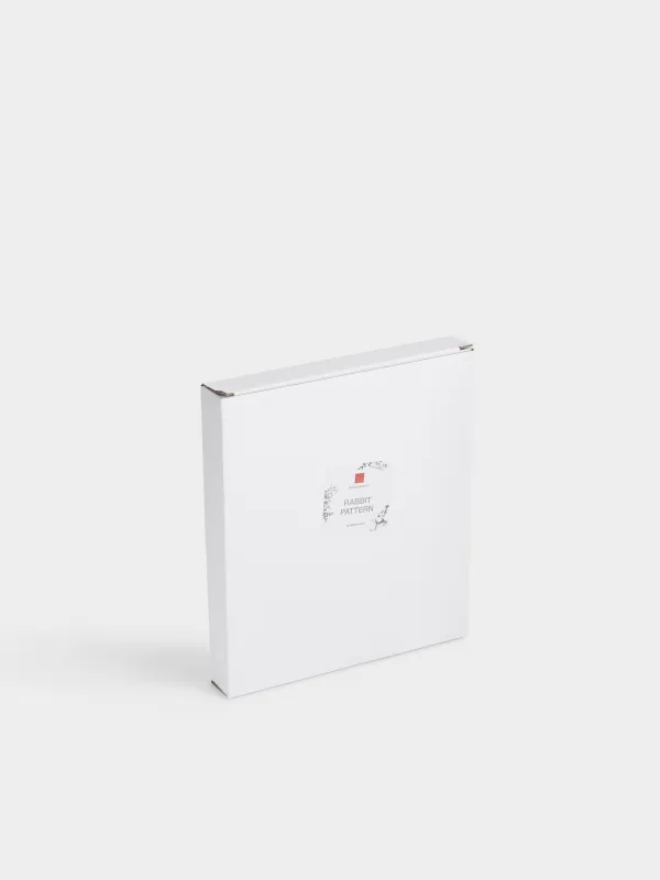 Блюдо, 20х18 см, керамика D, молочное, Яйцо, Кролик с цветами, Rabbit pattern, image-5