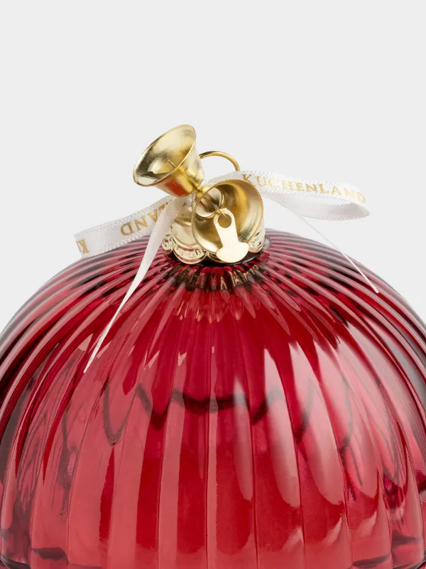 Свеча ароматическая, 12х13 см, в подсвечнике, с крышкой, стекло, красная, Berry, Christmas traditions, image-3