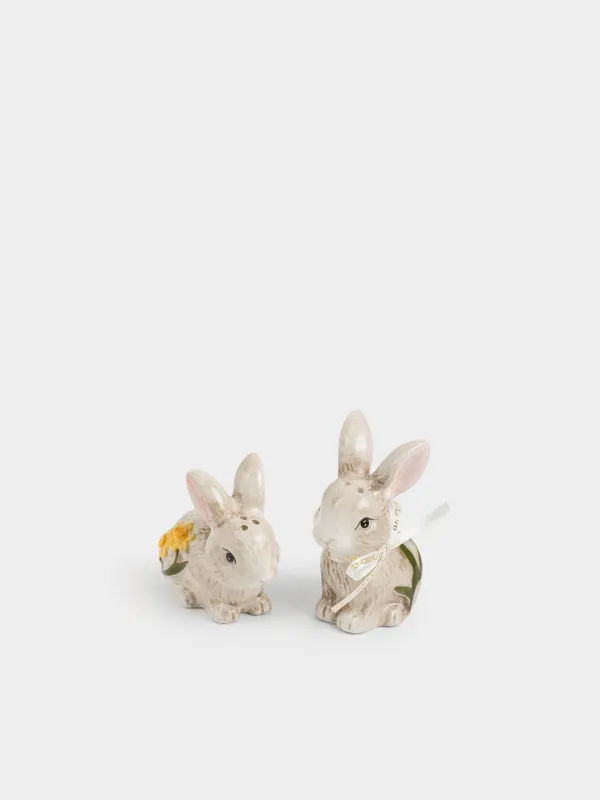 Набор для соли и перца, Кролики с цветами, Rabbit in narcis, image-2