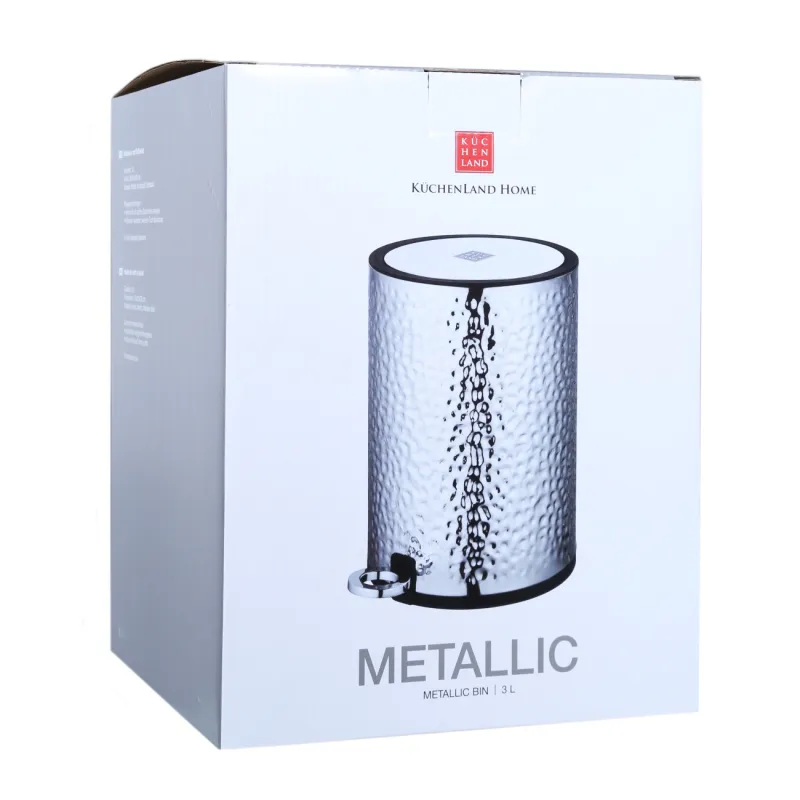 Емкость для мусора, 3 л, с педалью, сталь, Renaissance, image-1