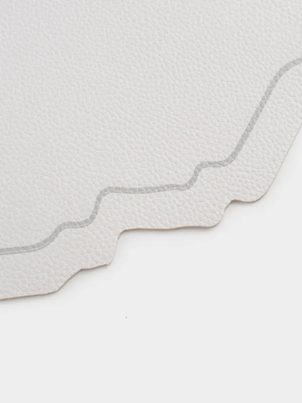 Салфетка под приборы, 38 см, ПВХ, фигурная, белая, Шишки на ветках, Rock print, image-4