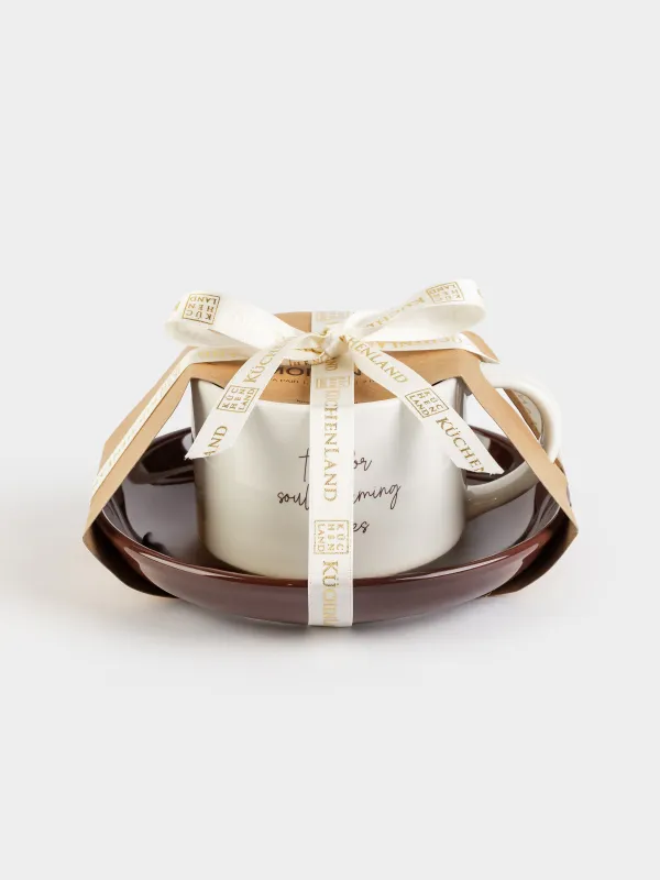 Пара чайная, 1 перс, 2 пр, 200 мл, фарфор N, молочно-коричневая, Magic moments, image-6