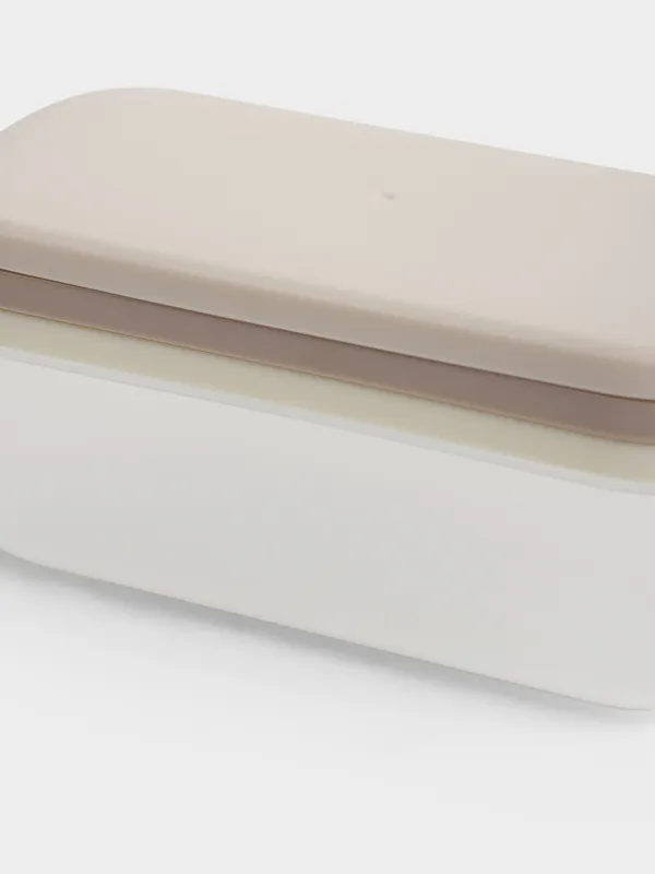 Терка, 19х8 см, 2 насадки, с контейнером, с крышкой, пластик/сталь, бежевый микс, Galori, image-3