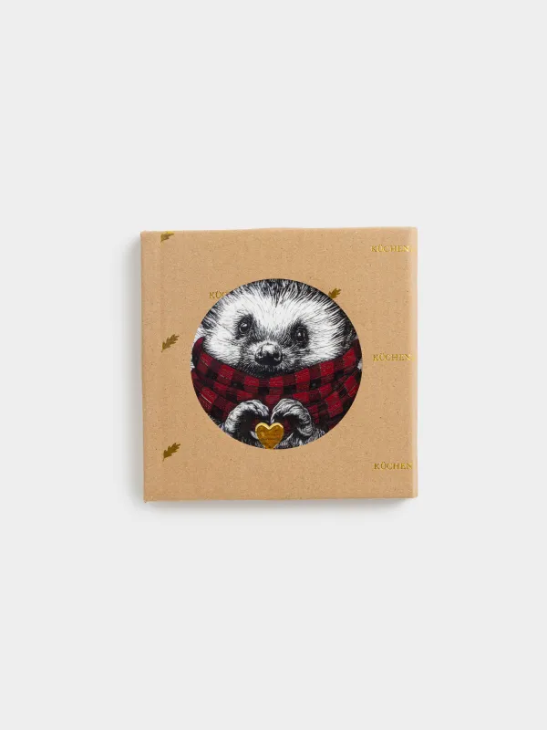 Подставка под кружку, Еж в шарфе, Forest animals, image-3