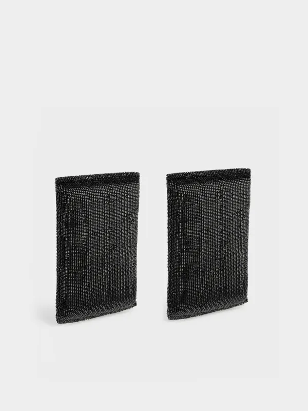 Губка для мытья посуды, 14x9 см, 2 шт, пластиковое волокно/поролон, черная, Black clean, image-0