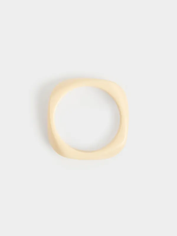 Набор браслетов, 9 см, 2 шт, смола/акрил, коричневый/молочный, Mineral, image-4