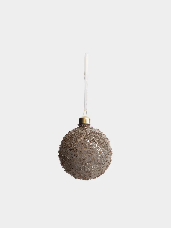 Игрушка елочная, 8 см, Шар с бисером, Ball sparkle, image-0